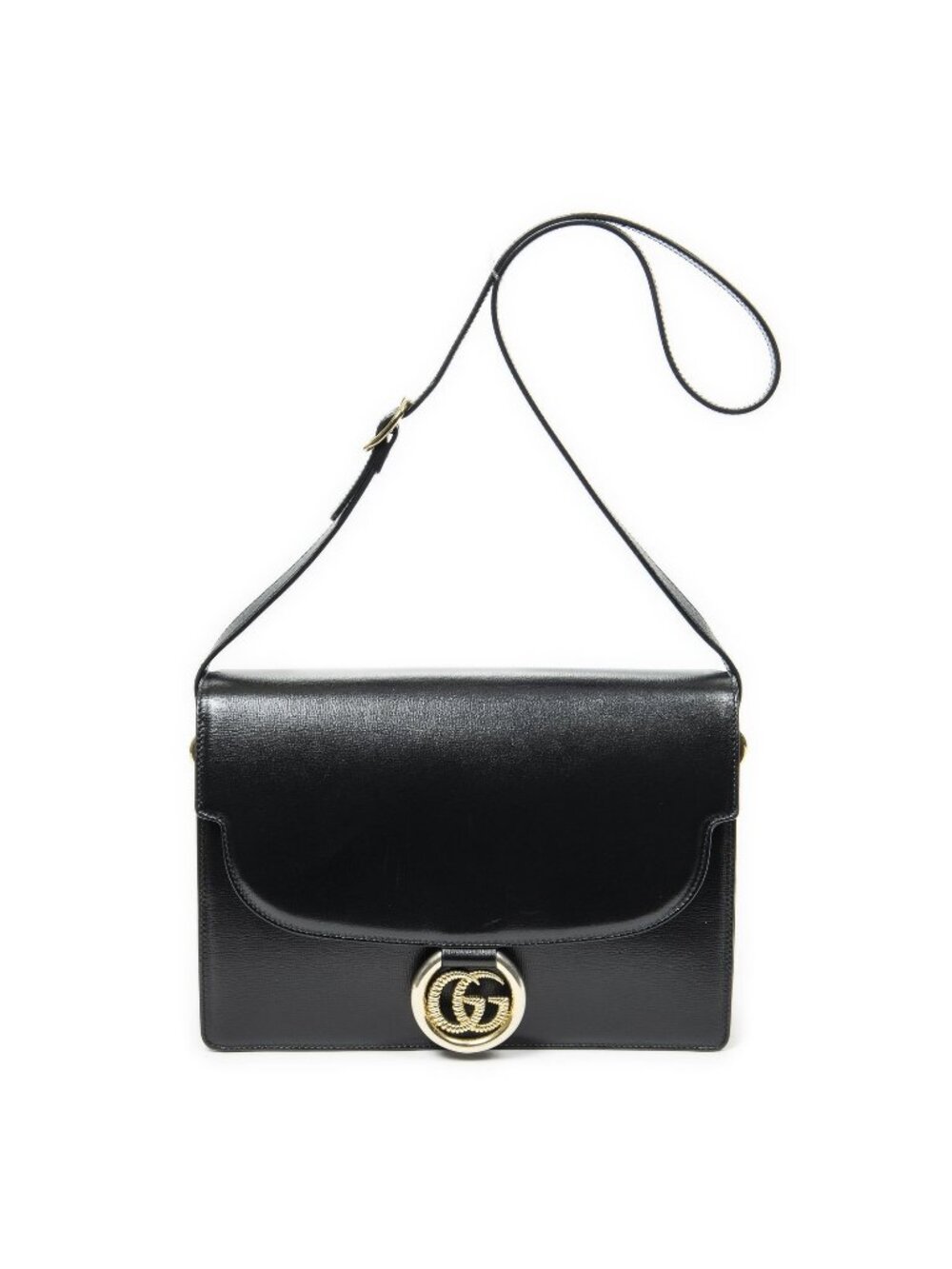 Gucci Torsion GG Sling Bag Black Studded Calfskin - Picture 1 of 10